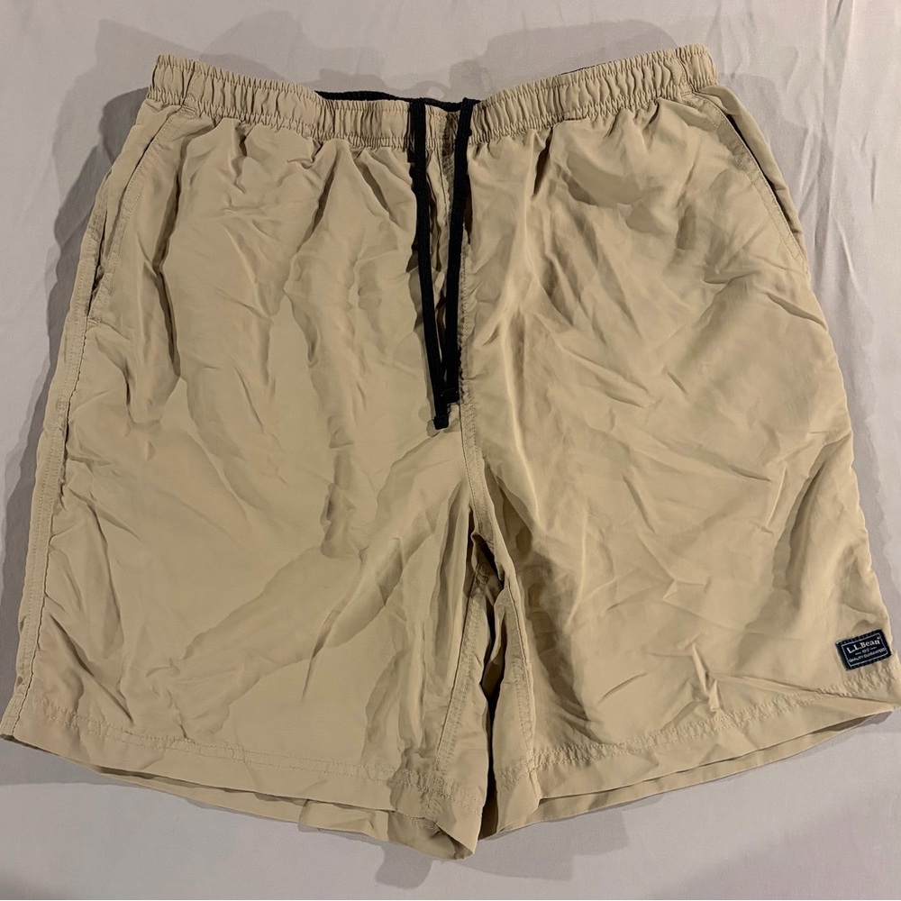 L.L. Bean Tan Swim Trunks Size Large